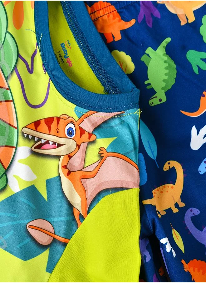 babyqlo Happy Dino Glow-in-the-Dark Pajama Set for Boys