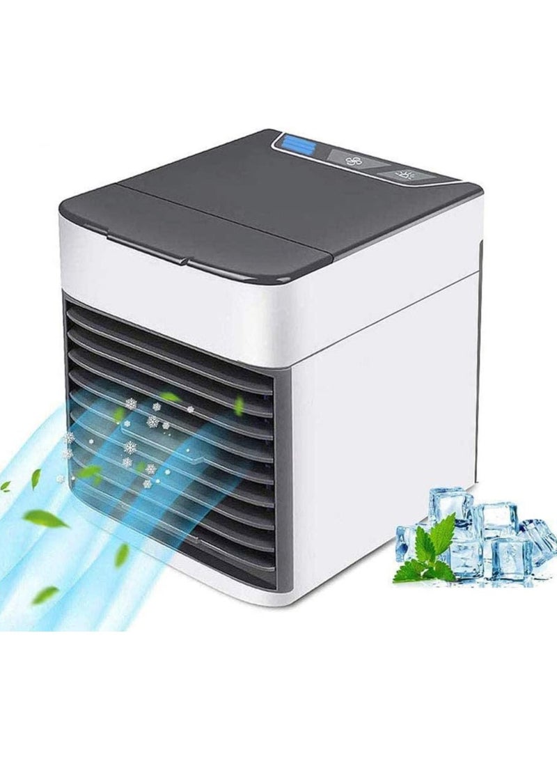 USB Mini Air Cooler Fan HL99-LU _ White  - Image 1