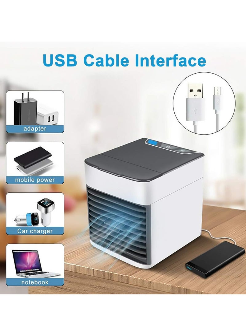 USB Mini Air Cooler Fan HL99-LU _ White  - Image 4