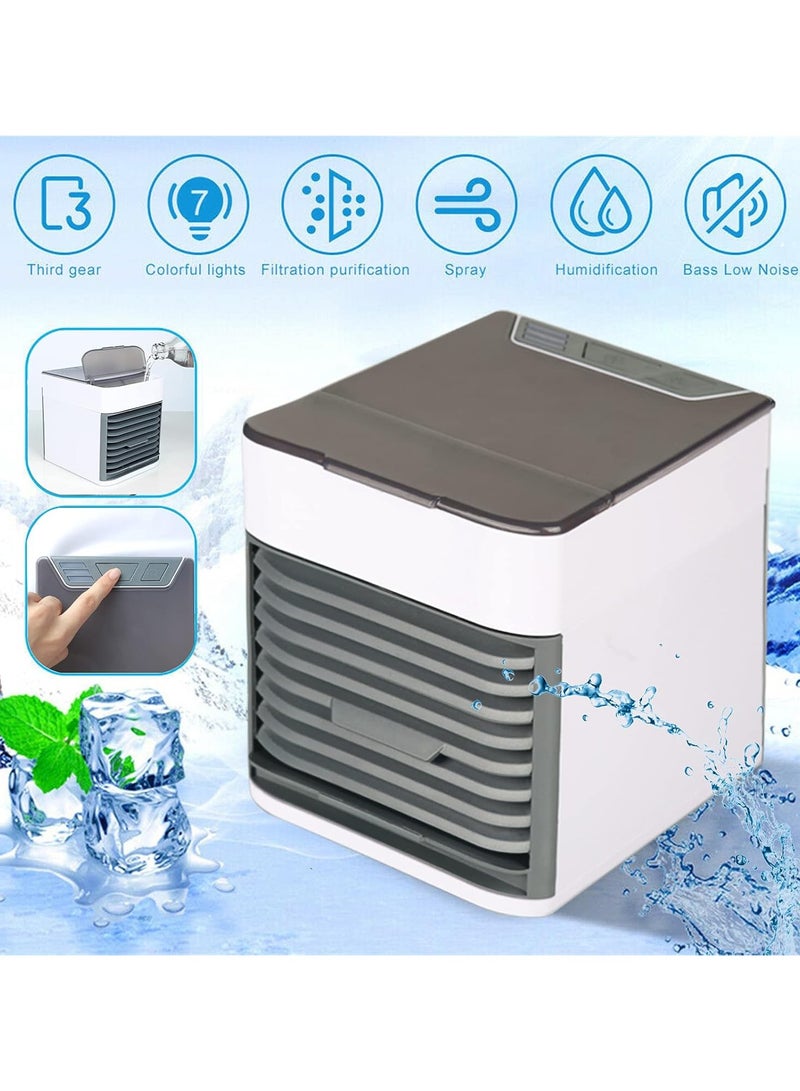 USB Mini Air Cooler Fan HL99-LU _ White  - Image 3