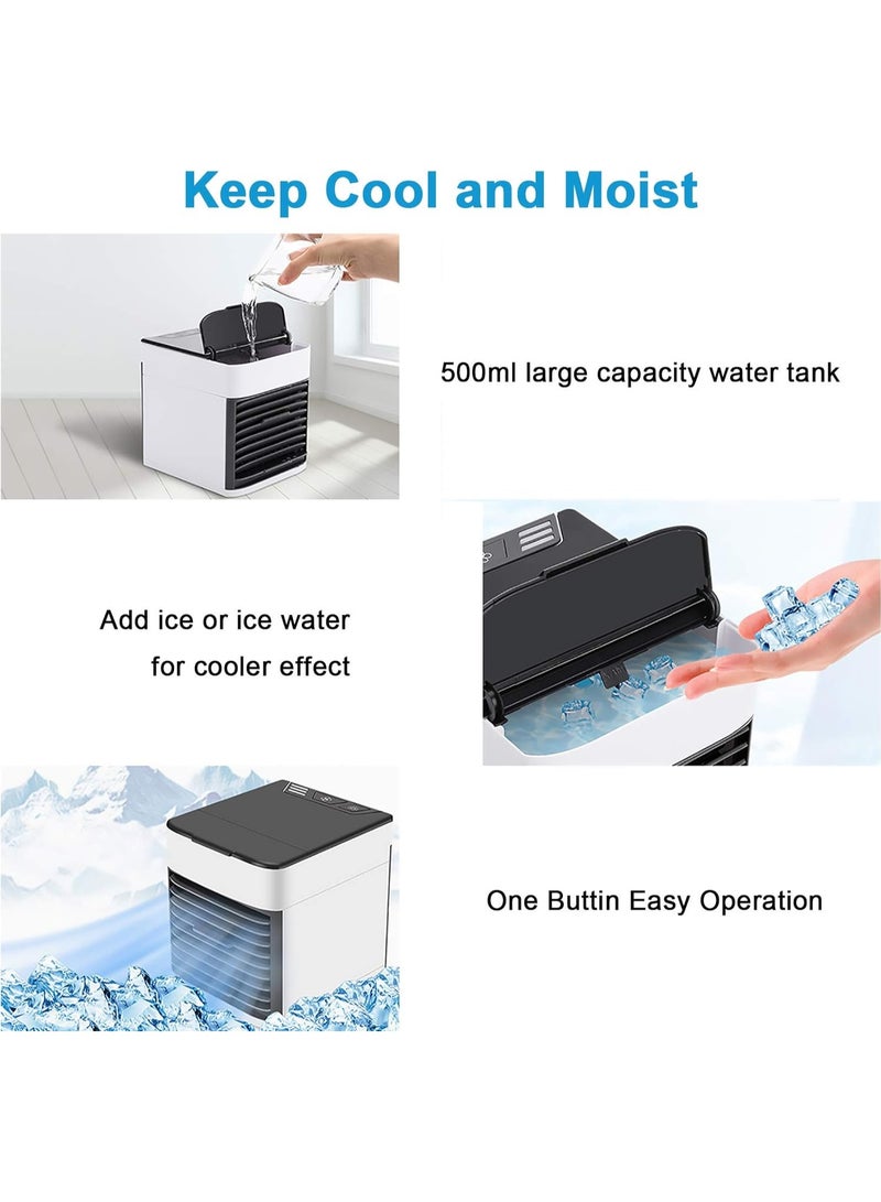 USB Mini Air Cooler Fan HL99-LU _ White  - Image 5
