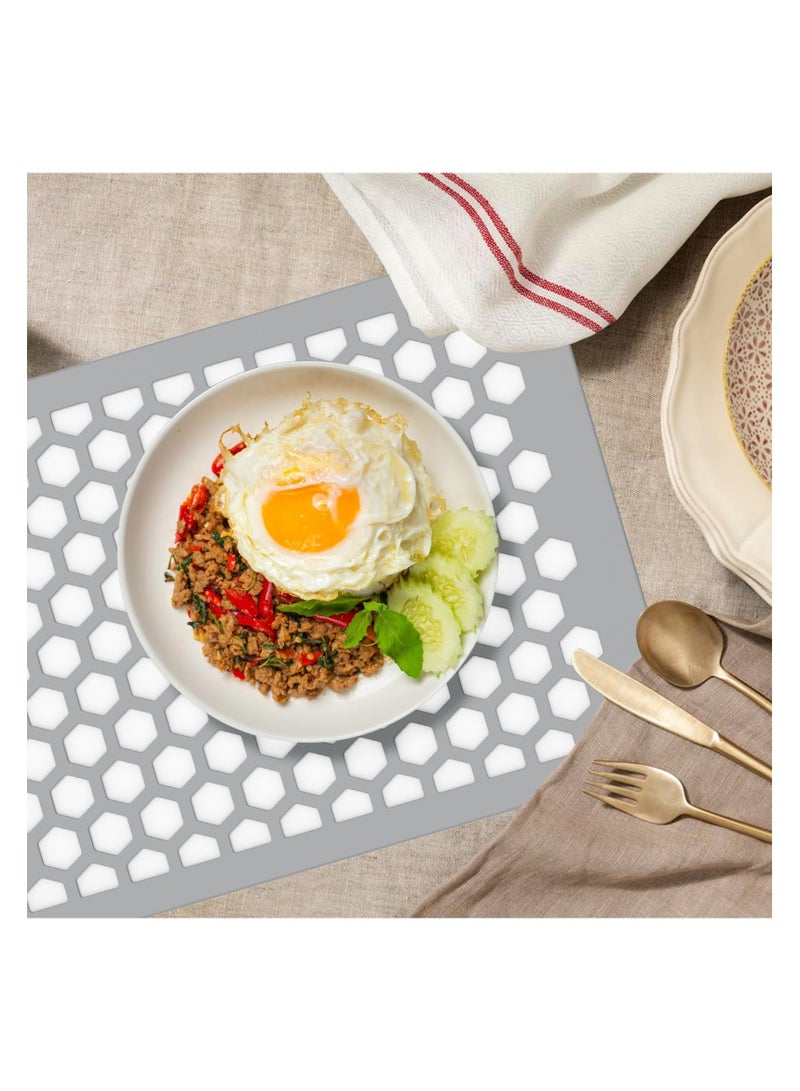 SYOSI Dish Drying Mat for Kitchen Diatomite, Ultra Absorbent Dish Drying Mat Quick Dry Silicone Drying Mat Dishes, Fast Drying, Non Slip, Heat Resistant for Home Kitchen Countertop Tableware Dish Rack - Image 5
