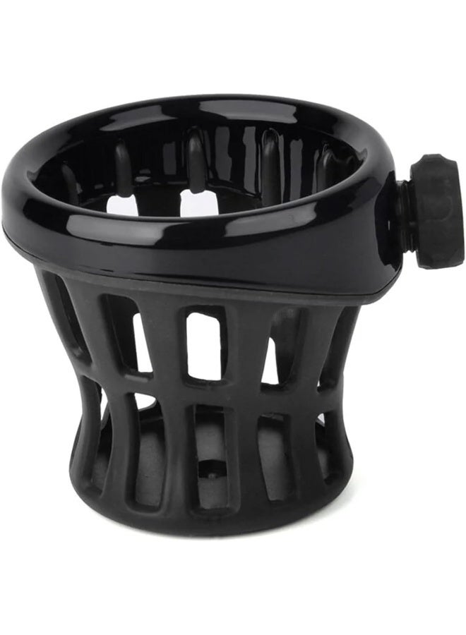 Black Motorcycle Handlebar Cup Holder - Image 1