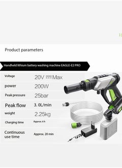 LIMOS High Pressure Washer Electric Water Gun Car Wash Machine Lithium Battery Powered High Voltage Portable Cordless  - Image 3