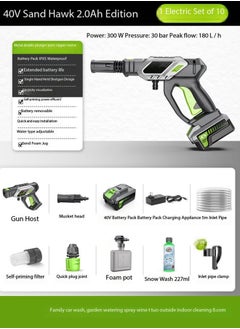 LIMOS High Pressure Washer Electric Water Gun Car Wash Machine Lithium Battery Powered High Voltage Portable Cordless  - Image 5