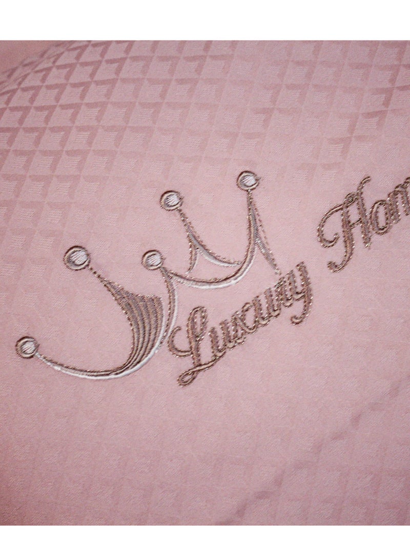 100s Light Luxury Embroidery Hilton Pink 200 * 230cm Bed Set of Four Pieces  - Image 3