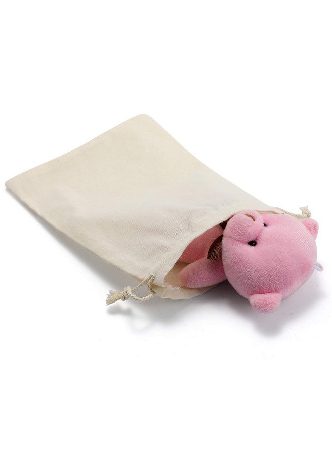 DRQ Cotton Drawstring Bags Ecofriendly Muslin Bags (5 By 7 Inch) Gift Bags Party Favor Bags Unbleached Cotton Pouches Sachet Bagfabric Bagscloth Bags(50 Pieces) - Image 4