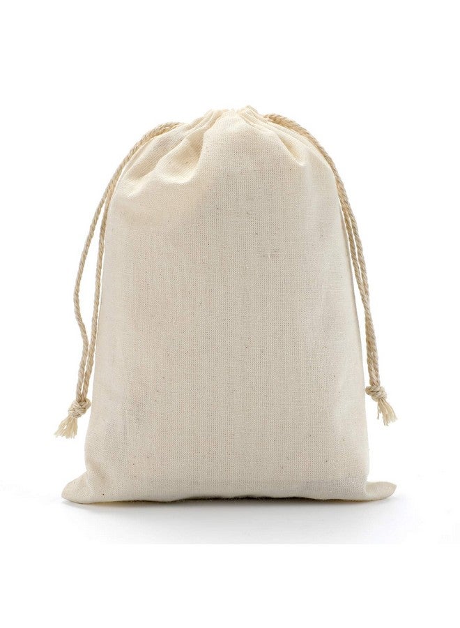 DRQ Cotton Drawstring Bags Ecofriendly Muslin Bags (5 By 7 Inch) Gift Bags Party Favor Bags Unbleached Cotton Pouches Sachet Bagfabric Bagscloth Bags(50 Pieces) - Image 3
