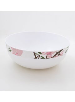 Melamine Serving Bowl with Serving Spoon and Fork 
Set of 1 (D 26cm H 10cm)  Cherry Blossom
