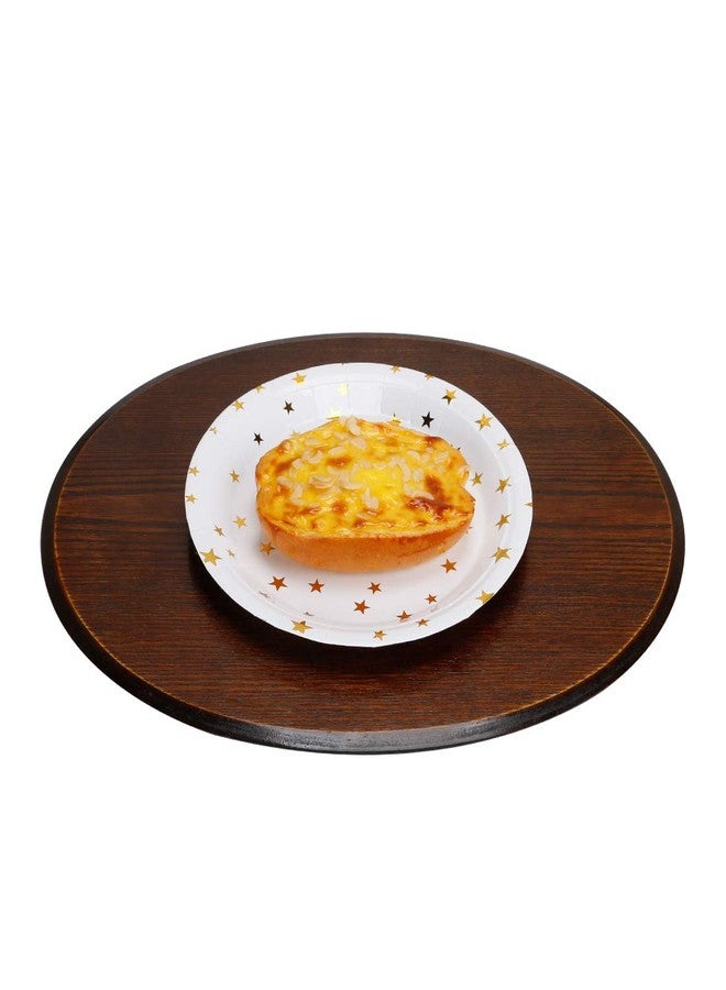 Geeklife Gold Stars Paper Plates,9 in Paper Party Dessert Plates,20 Count Decorative Tableware Set - Image 4