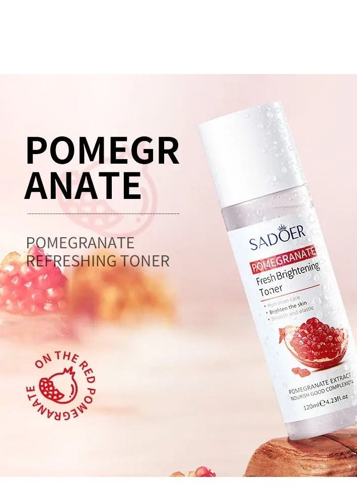SADOER - Sadore Set with Pomegranate Extract Consisting of 6 Pieces to Lighten, Moisturize and Soften Skin (Serum 30ml + Cream 50g + Toner 50 + Lotion 120ml + Eye Cream 20g + Moisturizer and Facial Cleanser 10 - Image 1