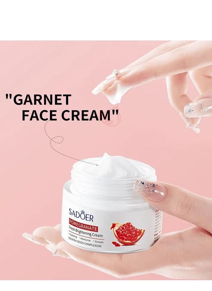 SADOER - Sadore Set with Pomegranate Extract Consisting of 6 Pieces to Lighten, Moisturize and Soften Skin (Serum 30ml + Cream 50g + Toner 50 + Lotion 120ml + Eye Cream 20g + Moisturizer and Facial Cleanser 10 - Image 1