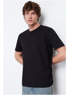 Black Basic 100% Cotton Regular/Regular Fit Crew Neck T-Shirt TMNSS21TS0808 - pzsku/ZAE0253504F0D66C66485Z/45/_/1730940979/fc6a5f8a-88e8-4d78-b76f-eded46cb55f2