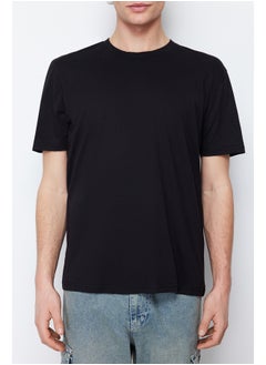 Black Basic 100% Cotton Regular/Regular Fit Crew Neck T-Shirt TMNSS21TS0808 - pzsku/ZAE0253504F0D66C66485Z/45/_/1730941045/35d63142-09f7-4a50-9ba5-8f0cbe510836