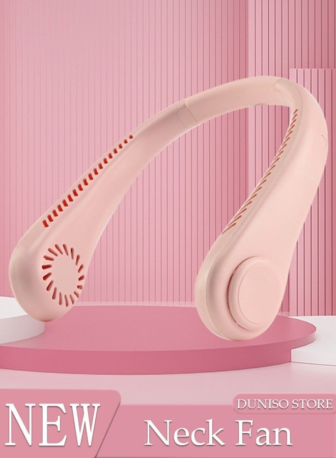 DUNISO Portable Neck Fan, Hands Free Bladeless Neck Fan, 3 Speeds Adjustable USB Rechargeable Battery Powered Personal Neck Fan for Office, Travel, Sports, Household, Outdoor - Image 1