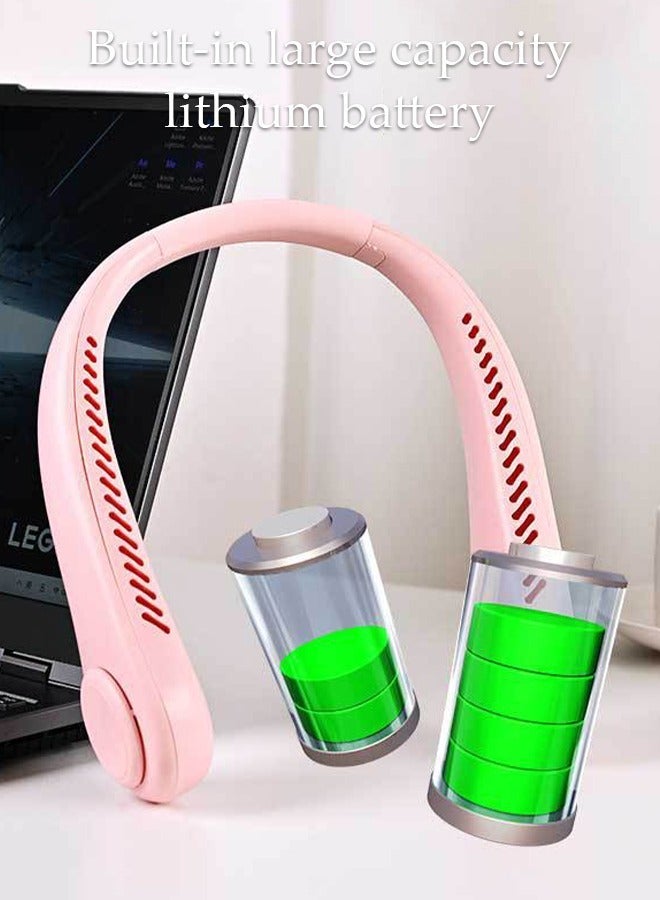 DUNISO Portable Neck Fan, Hands Free Bladeless Neck Fan, 3 Speeds Adjustable USB Rechargeable Battery Powered Personal Neck Fan for Office, Travel, Sports, Household, Outdoor - Image 3