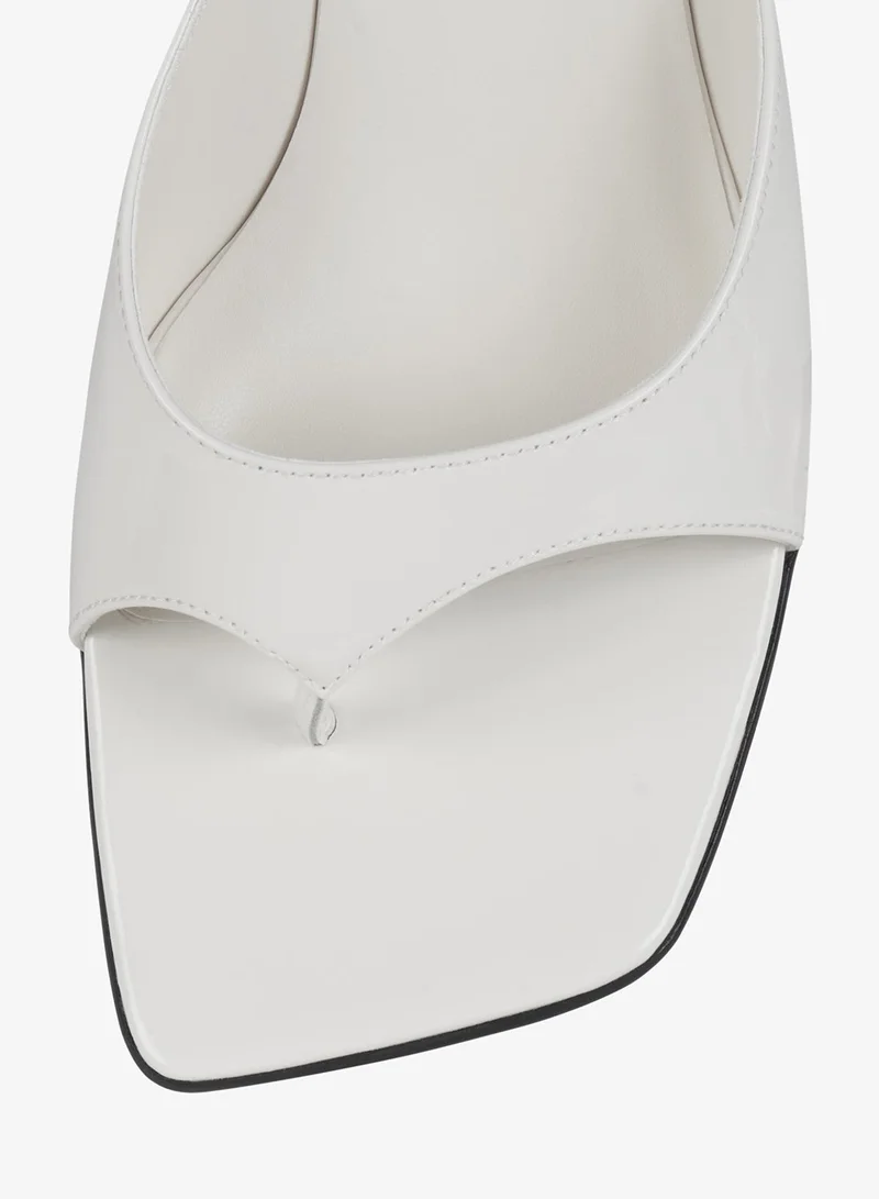 Jeffrey Campbell White Patent Platform Slippers for Women | Best Price UAE