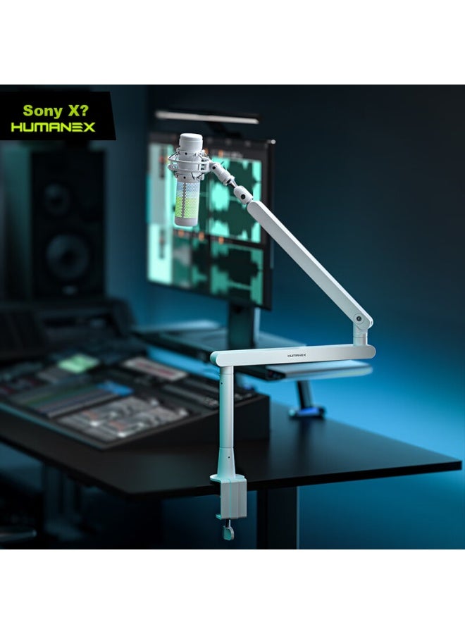 Humanex Songnen X Microphone Stand, Suspended Arm Desktop Stand, Anchor Speaker, 3kg Load-bearing, Shock-resistant, Three-stage Folding, nidirectional Microphone Stand, Ax-3g - Image 1