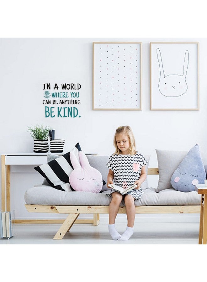 SUPERDANT Be Kind Quotes Wall Sticker in A World Where You Can Be Anything Kind Inspirational Wall Decal Stickers for Kids Vinyl Lettering DIY Art Decor for Office Classroom Kids Room Nursery Home - Image 3