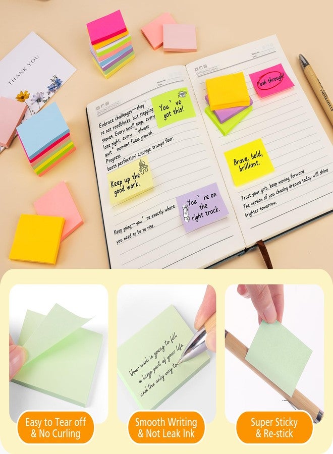 NEOACT (60 Pack) Sticky Notes 1.5x2 Inches, 12 Bright Colors Self-Stick Note Pads Premium Mini Sticky Notes, Bulk Sticky Notes Pads for School, Office, Home - Image 4