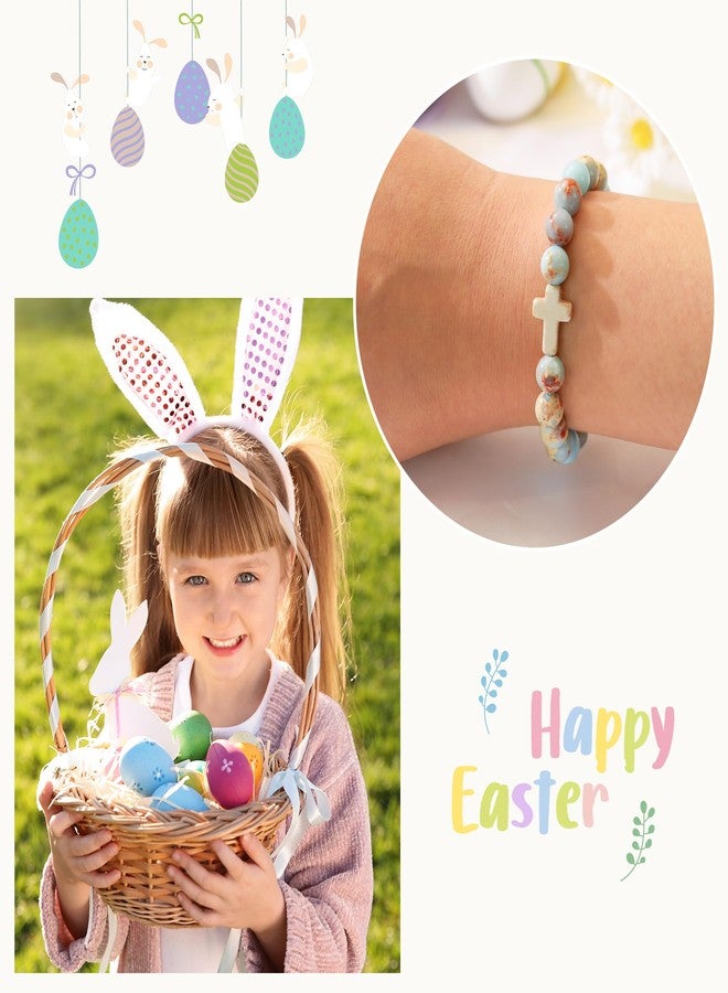 BAYLAY Easter Gifts for Teen Girls Women - Easter Basket Essentials Stuffers for Kids Teens Girls Women Adults Cross Bracelet Stocking Stuffers Gift - Image 2