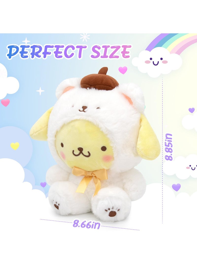 SYOSI My Melody Plush Toys, 30cm Pompompurin Plush Doll, Kawaii Anime Stuffed Toy, Soft Yellow Cartoon Plushie Gift - Image 2