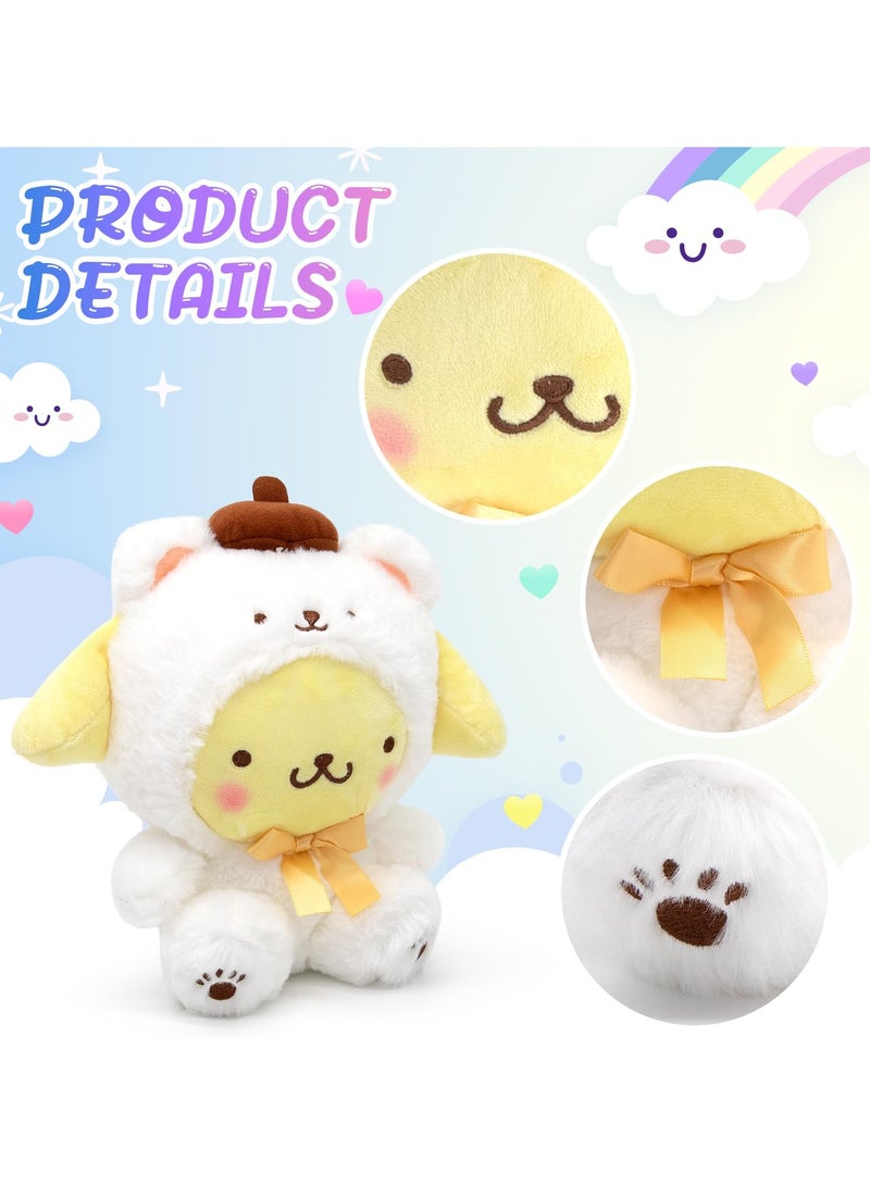 SYOSI My Melody Plush Toys, 30cm Pompompurin Plush Doll, Kawaii Anime Stuffed Toy, Soft Yellow Cartoon Plushie Gift - Image 4