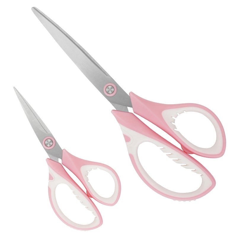 MANUFORE Pink Professional Sewing Scissors Set: Big and Small Scissors, Rotary Cutter with 3pcs Extra Blades for Cutting Fabric - Image 3
