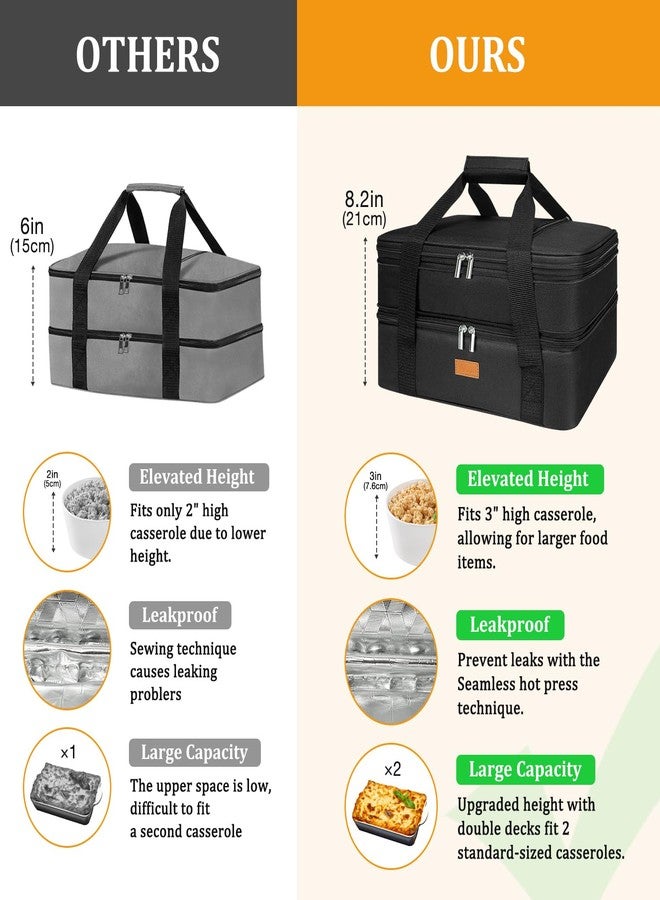 Vuudh Expandable Casserole Carrier Bag - Double Decker Food Bag, Insulated Casserole Carrier for Hot or Cold Food, Lasagna Holder Tote for Picnics,Beaches,Traveling or Gifts - Image 5