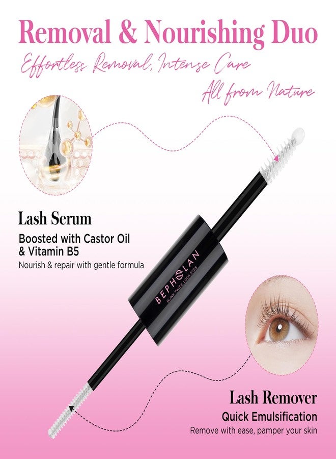 BEPHOLAN Lash Glue Remover &Lash Essential Serum, Bond & Seal Adhesive Removal, Organic Castor Oil for Longer Thicker Lashes,Non-Irritating for Sensitive Eyes, Eye Makeup & Mascara Removal - Image 2