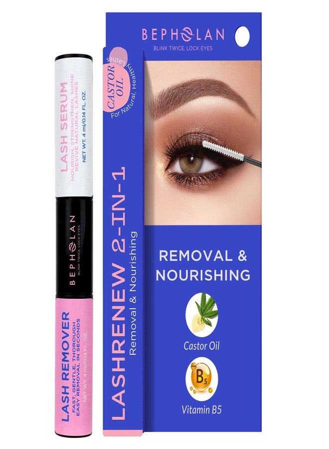 BEPHOLAN Lash Glue Remover &Lash Essential Serum, Bond & Seal Adhesive Removal, Organic Castor Oil for Longer Thicker Lashes,Non-Irritating for Sensitive Eyes, Eye Makeup & Mascara Removal - Image 1