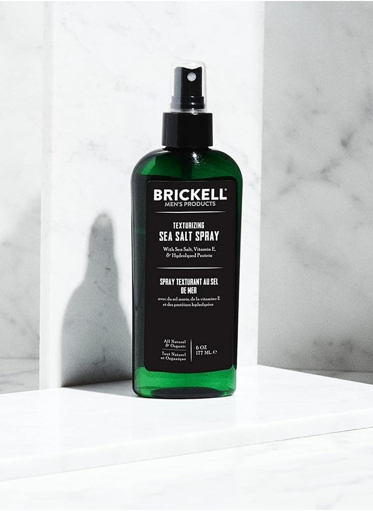 Brickell - Brickell Men's Texturizing Sea Salt Spray for Men, Natural & Organic, Alcohol-Free, Lifts and Texturizes Hair for a Beach or Surfer Hair Style, 6 Ounce - Image 1