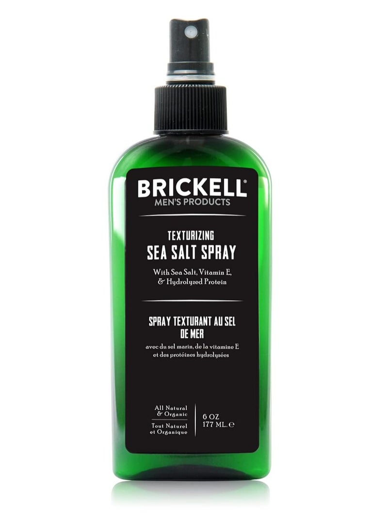Brickell - Brickell Men's Texturizing Sea Salt Spray for Men, Natural & Organic, Alcohol-Free, Lifts and Texturizes Hair for a Beach or Surfer Hair Style, 6 Ounce - Image 1