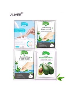 ALIVER Set Of 4 kinds of Exfoliating Foot Peel Mask  - Image 1