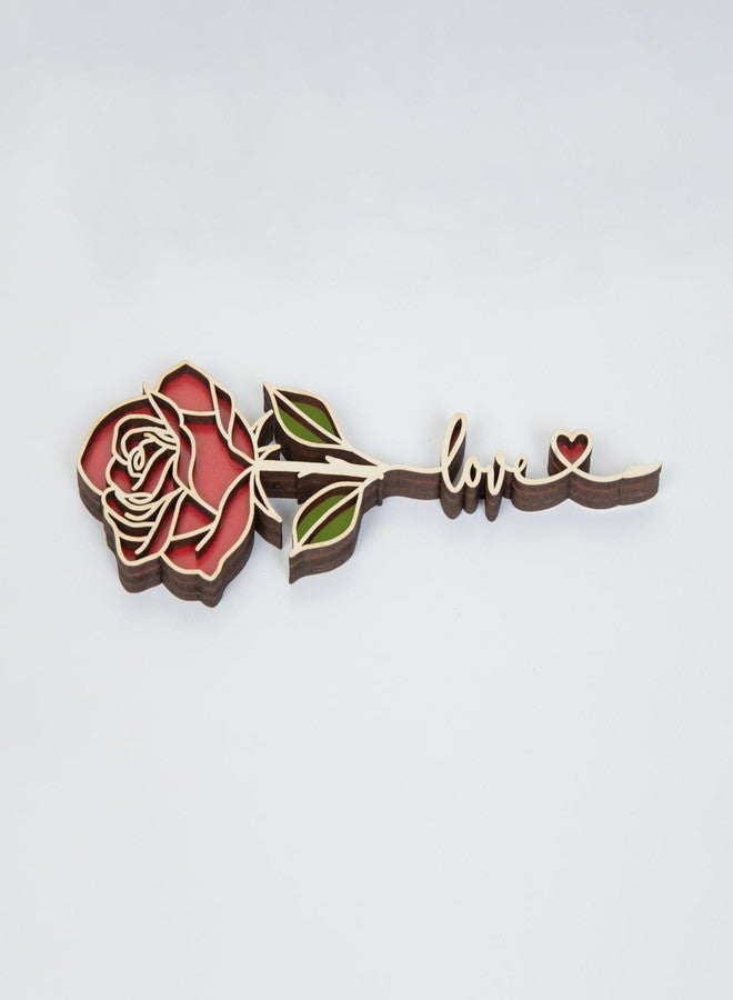 Kaameri Bazaar MDF Red Rose with Gift Box for Valentine Day Gift for Girlfriend, Wife, Husband, Boyfriend - Image 2