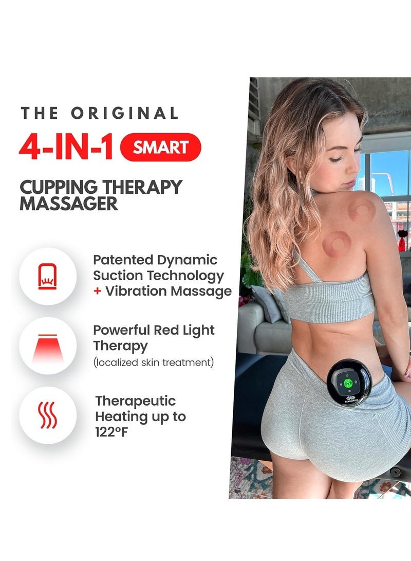 General 4-in-1 Smart Cupping Therapy Massager, Red Light Therapy for Targeted Pain Relief, Knots, Aches, Muscle Soreness, Circulation & Tighter Skin, Portable Electric Cupping Kit  - Image 2