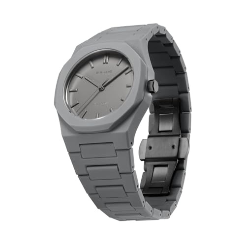 D1 Milano Polycarbon Unisex Luxury Watch, Polycarbonate Quartz Movement, Polycarbonate Strap, 50M Water Resistant Timepiece, Grey Dial, 2 Years Warranty - PCBU03 - Image 2