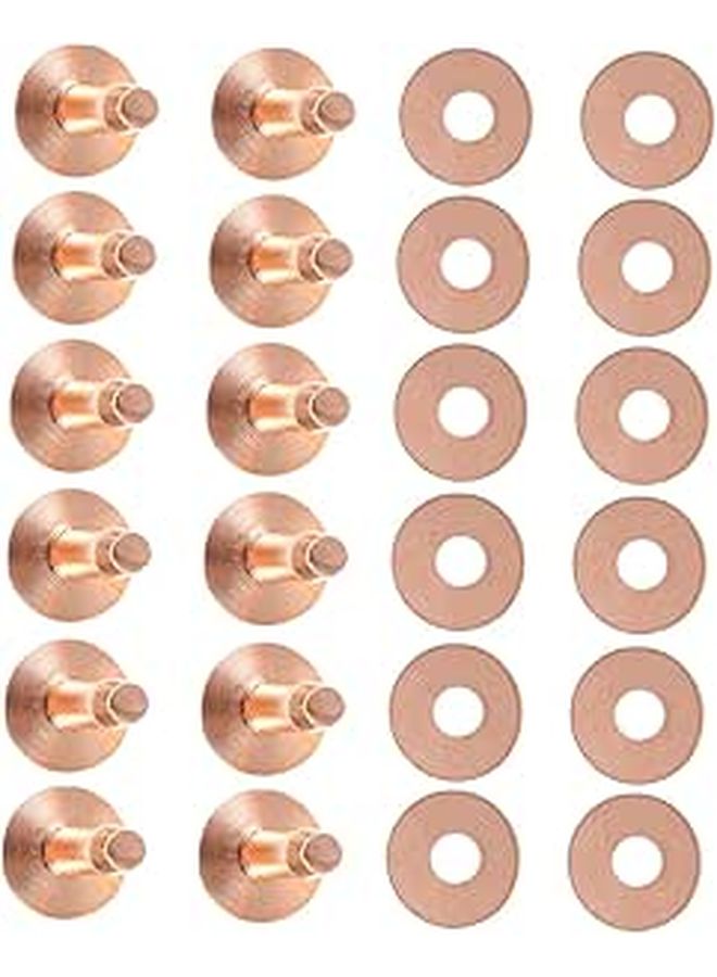 50 Sets DIY Rivets Studs Saddle Rivet Tubular for Leather Craft Rustproof Metal - Image 1