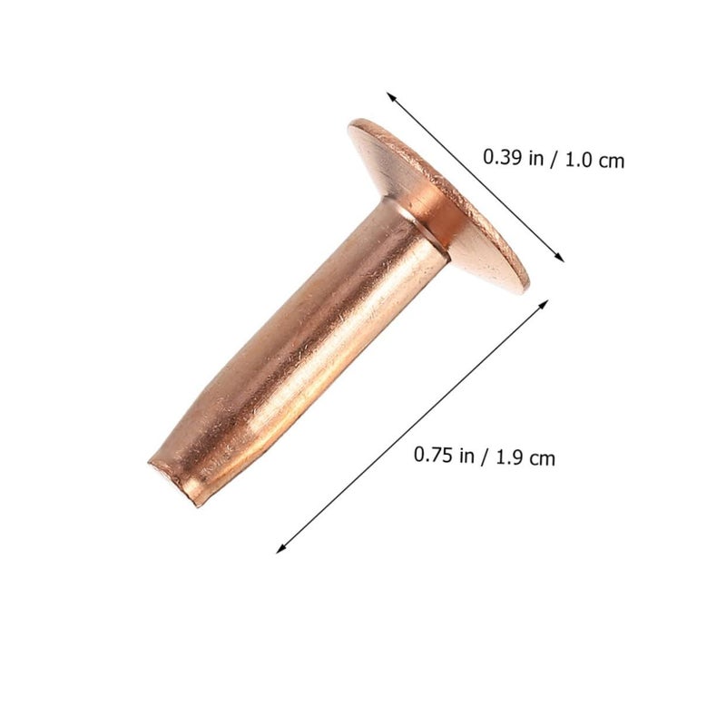 50 Sets DIY Rivets Studs Saddle Rivet Tubular for Leather Craft Rustproof Metal - Image 3