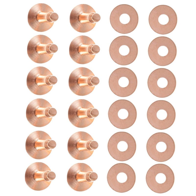 50 Sets DIY Rivets Studs Saddle Rivet Tubular for Leather Craft Rustproof Metal - Image 2