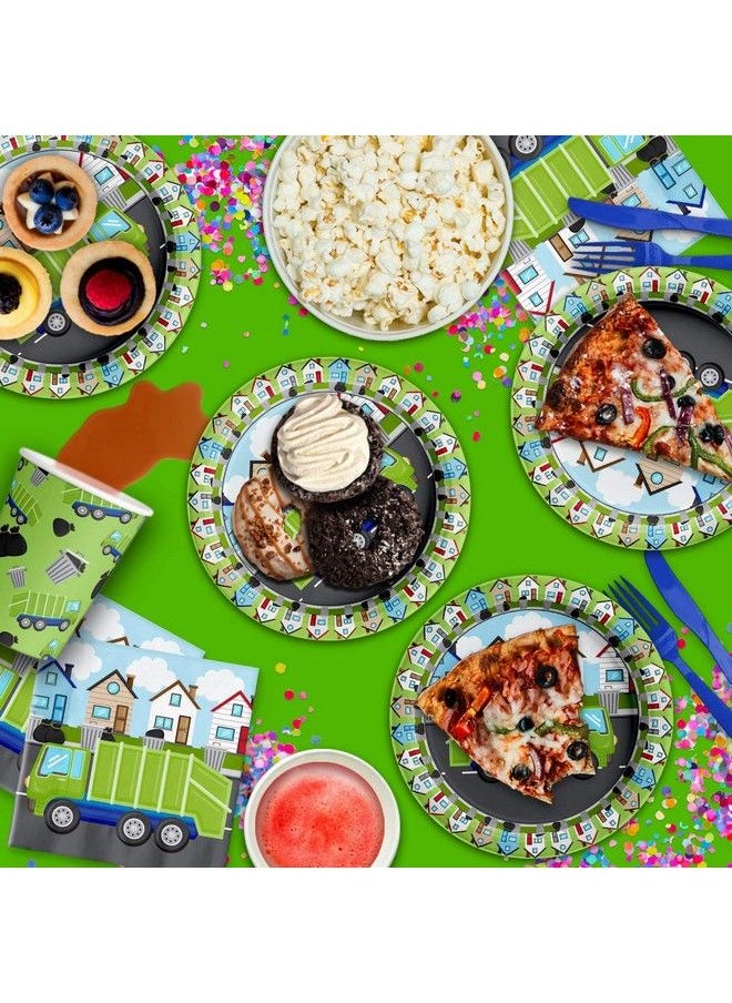 Birthday Galore Garbage Trash Truck Birthday Party Supplies Big Truck Birthday Party Supplies Set Includes Plates, Napkins, And Cups ; Kit For 16  - Image 3