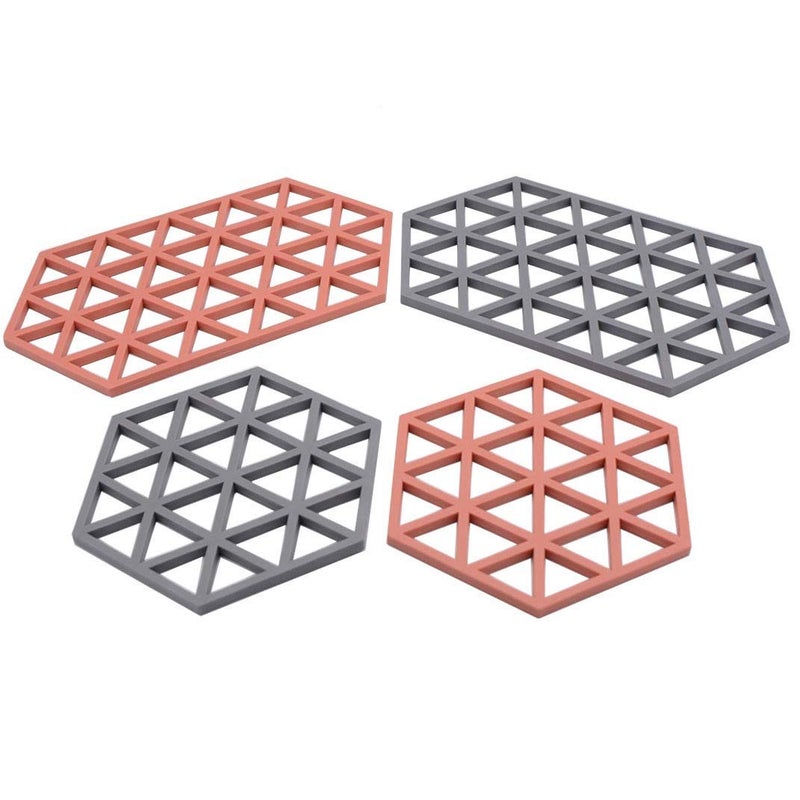 NILKANTH - Set of 4 Silicone Trivets | Coaster | Pot Holder | Placemat for Home Kitchen and Dining Table - Image 1