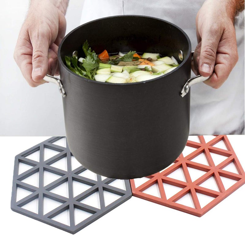 NILKANTH - Set of 4 Silicone Trivets | Coaster | Pot Holder | Placemat for Home Kitchen and Dining Table - Image 2