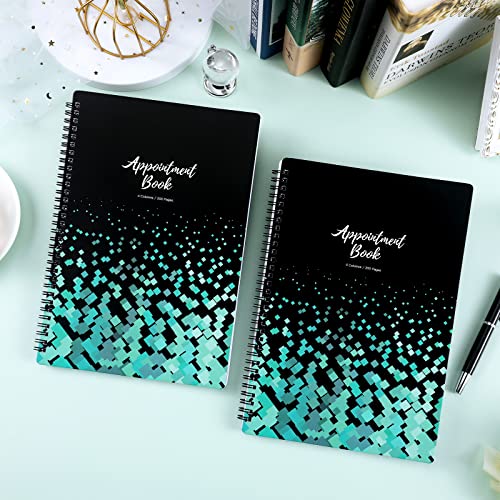 Poluma Appointment Book – Undated Salon Appointment Book, Daily＆Hourly Schedule Book with 200 Pages, 6 AM - 9 PM, 15 Minute Intervals Day Planner, 7.8’’ x 11.5’’, 4 Column, Twin-Wire Binding, Hardcover - Image 2