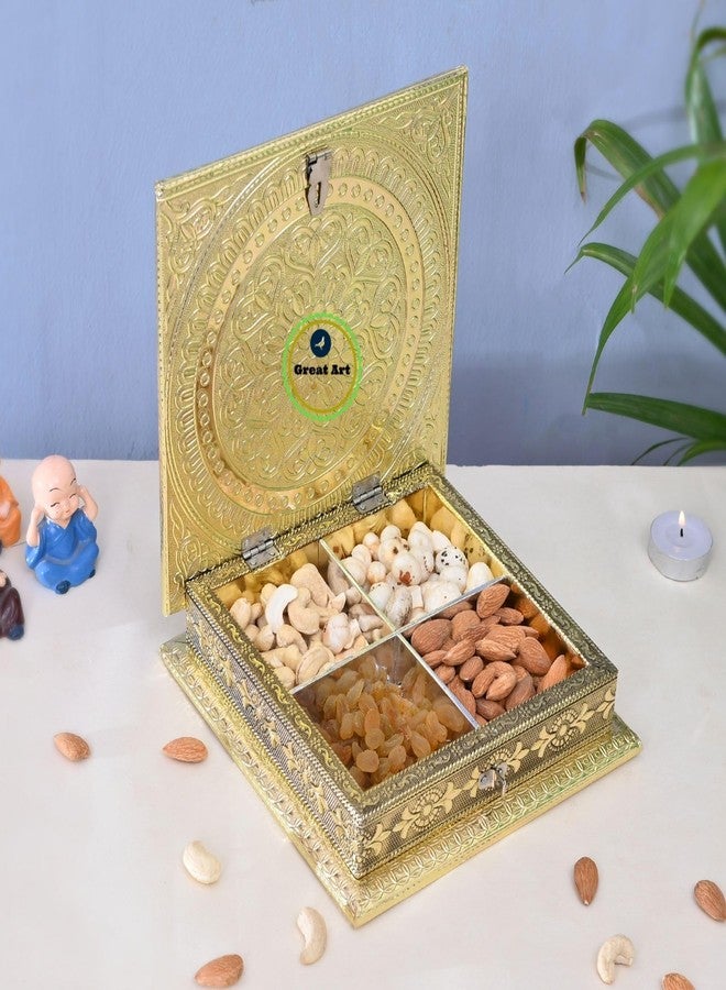 جريت آرت صندوق هدايا خشبي مؤكسد متعدد الاستخدامات، مثالي للفواكه المجففة، بتصميم فني رائع. يتضمن 4 صناديق خشبية أنيقة، مثالية كهدية منزلية، أو هدية زفاف، أو هدية تذكارية. XWB-14 - Image 2