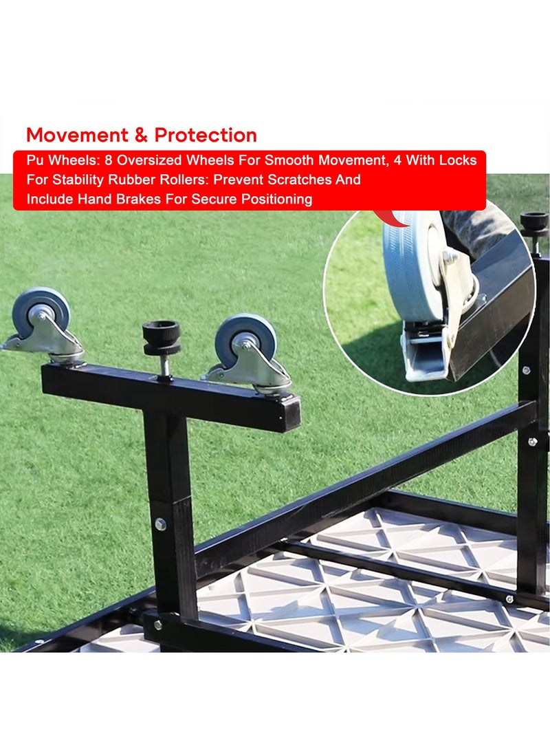 Sparnod Fitness STT-40 Outdoor Table Tennis Table | 14mm SMC Top with UV Protection | Rust-Proof Frame | Solo Playback Mode | Foldable with Oversize Locking Wheels  - Image 4