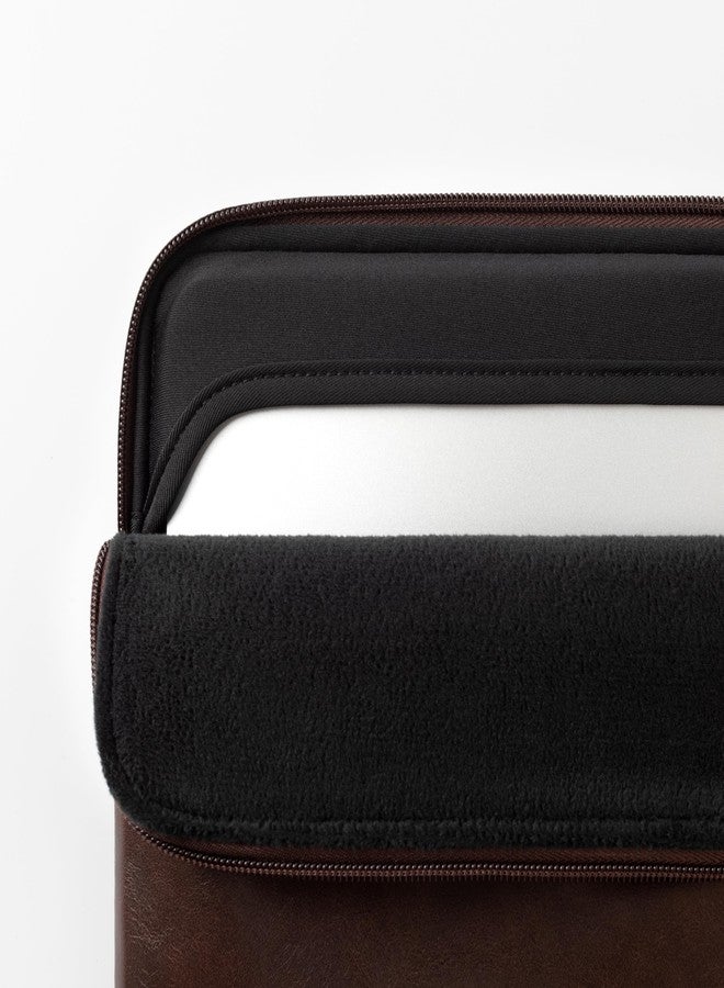 Comfyable Slim Protective Laptop Sleeve Compatible with 13/13.3/14 Inch MacBook Air & MacBook Pro, Mac Travel Case, Laptop Pouch, Slim PU Leather Cover M5/M4/M3/M2/M1 2025-2021, Briarwood - Image 2