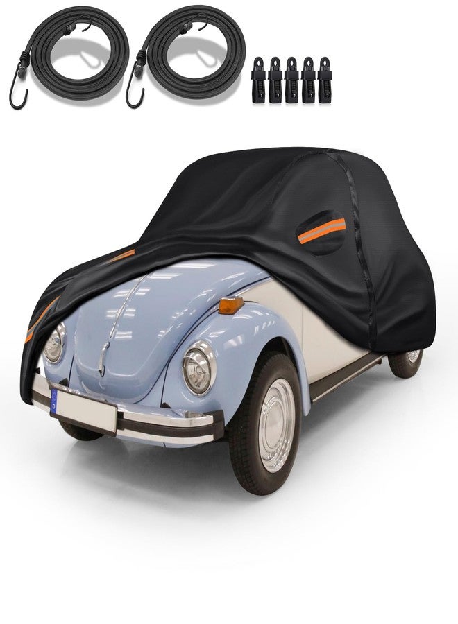 QUYDDC Special 16 Layers Full Car Cover Fit for Volk-swagen Beetle Bug 1960-1979, Ultra Heavy 600D Oxford Cloth, All-Weather Protection Summer Sun Exposure and Winter Snow Rain Dust UV, Black - Image 1