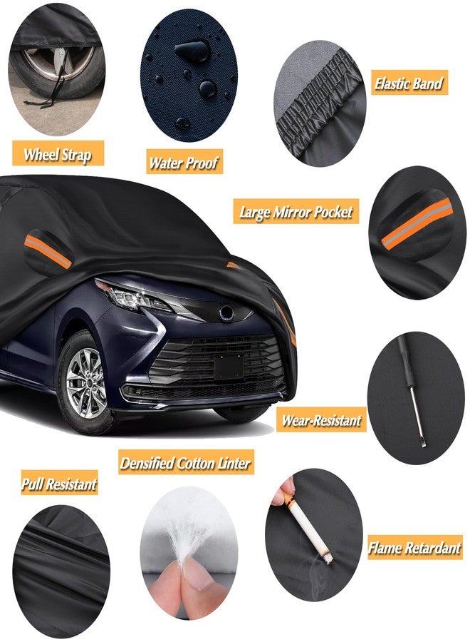 QUYDDC Special 16 Layers Full Car Cover Fit for Volk-swagen Beetle Bug 1960-1979, Ultra Heavy 600D Oxford Cloth, All-Weather Protection Summer Sun Exposure and Winter Snow Rain Dust UV, Black - Image 2