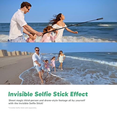 Akaso كاميرا أكاسو 360 المقاومة للعوامل الجوية 360° - فيديو 5.7K 360 مع مستشعرات 1/2" 48MP، صورة 360MP 72، فيديو 360-سوبر سموذ، شاشة تعمل باللمس 2.29"، تأثير عصا السيلفي غير المرئية، قفل الأفق 360°، تتبع الذكاء الاصطناعي - Image 4